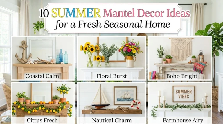 10 Summer Mantel Decor Ideas for a Fresh Seasonal Home