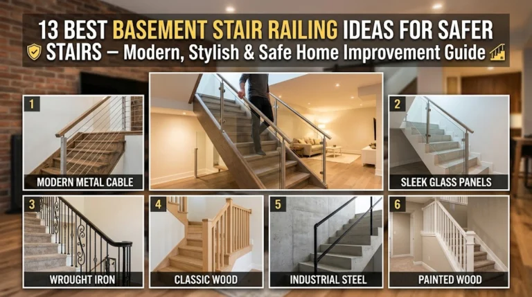 13 Best Basement Stair Railing Ideas for Safer Stairs