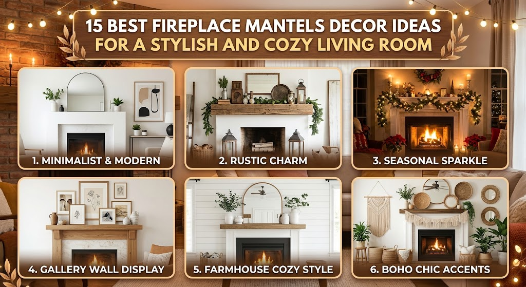 15 Best Fireplace Mantels Decor Ideas for a Stylish and Cozy Living Room