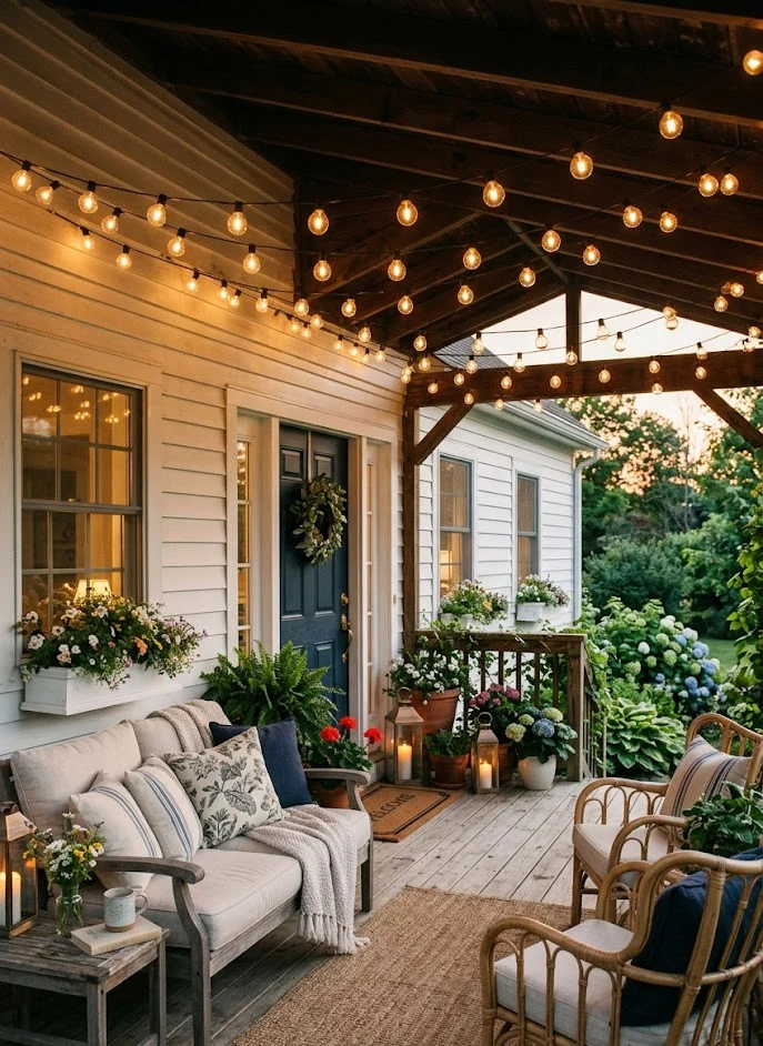 Add String Lights for Evening Ambiance