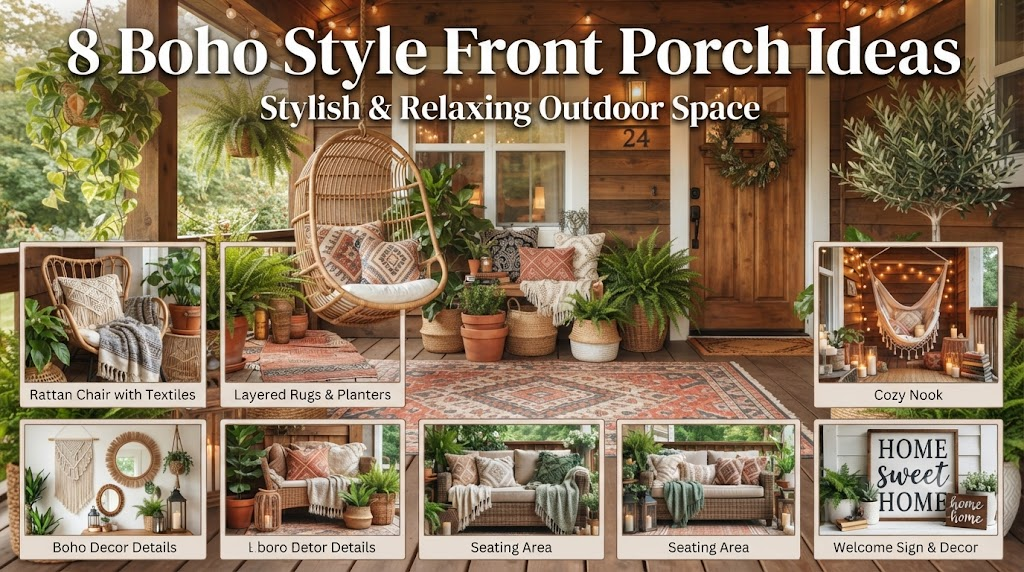 Boho Style Front Porch Ideas Stylish & Relaxing Outdoor Space