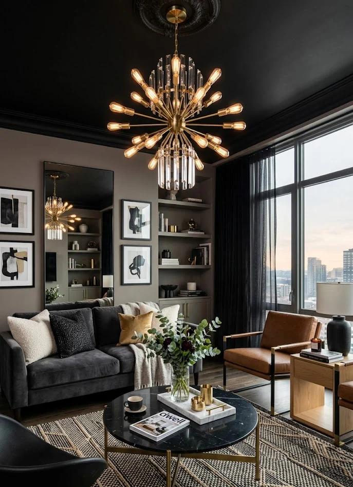 Bold Black Ceiling