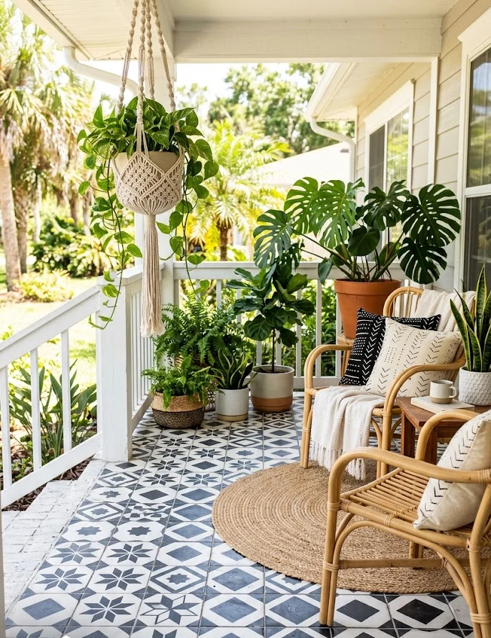 Bold Geometric Encaustic Tiles