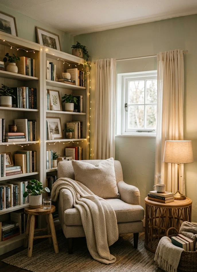 Decorate a Reading Corner with Fairy Lights