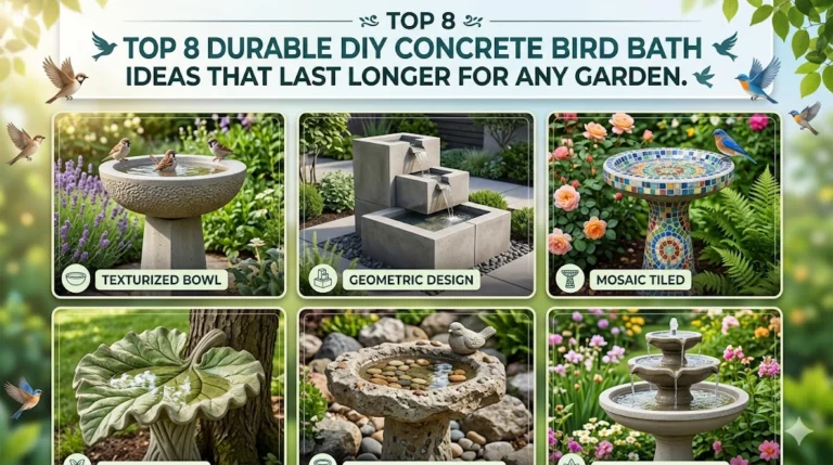 Durable DIY Concrete Bird Bath Ideas