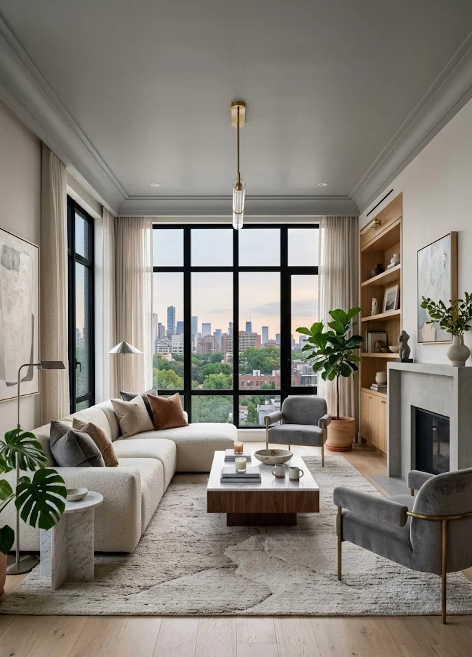 Elegant Light Gray Ceiling
