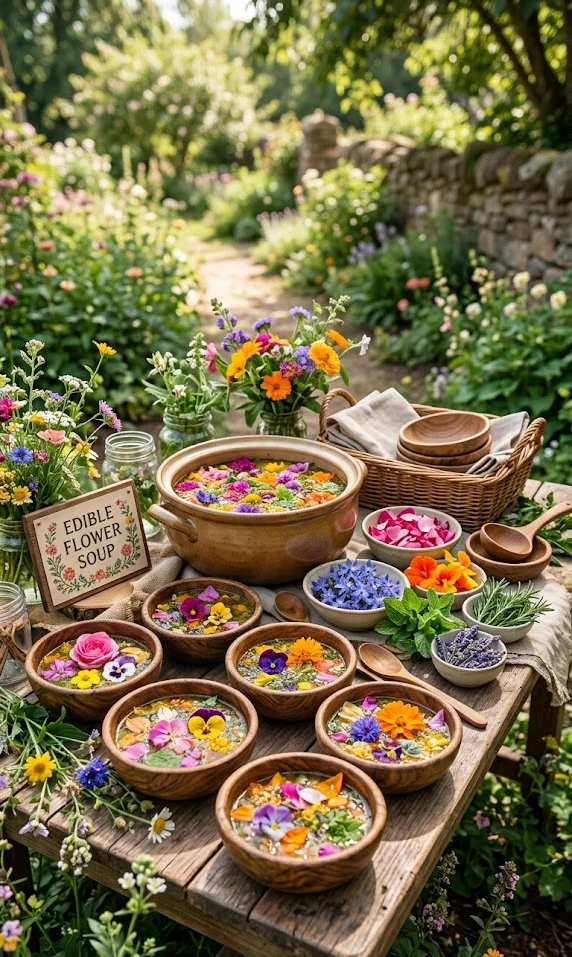 Flower Petal Soup Station