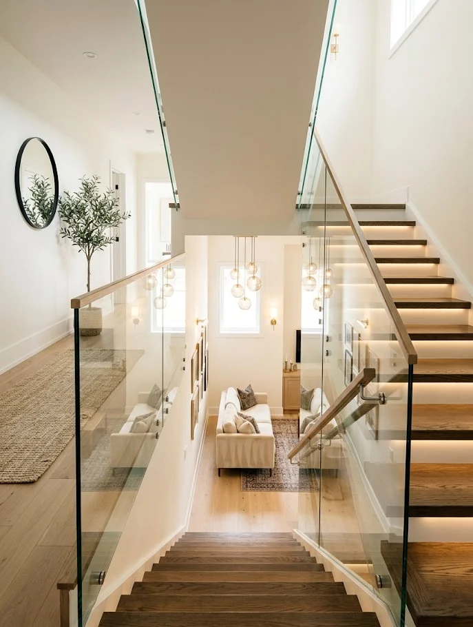 Glass Panel Stair Railing