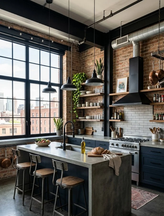Industrial-Style Kitchens with Bold Character