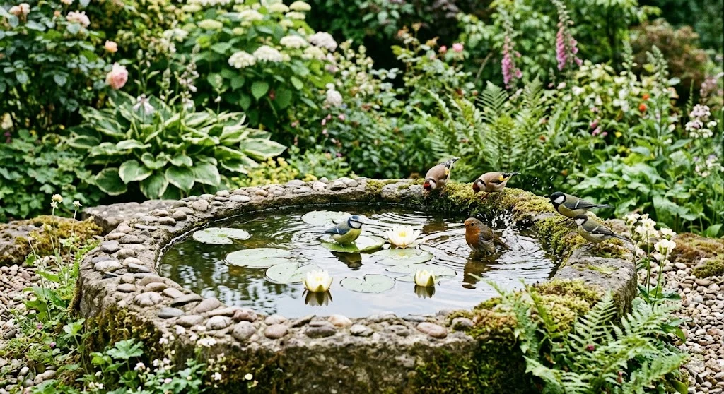 Lily Pad Floating Bird Bath