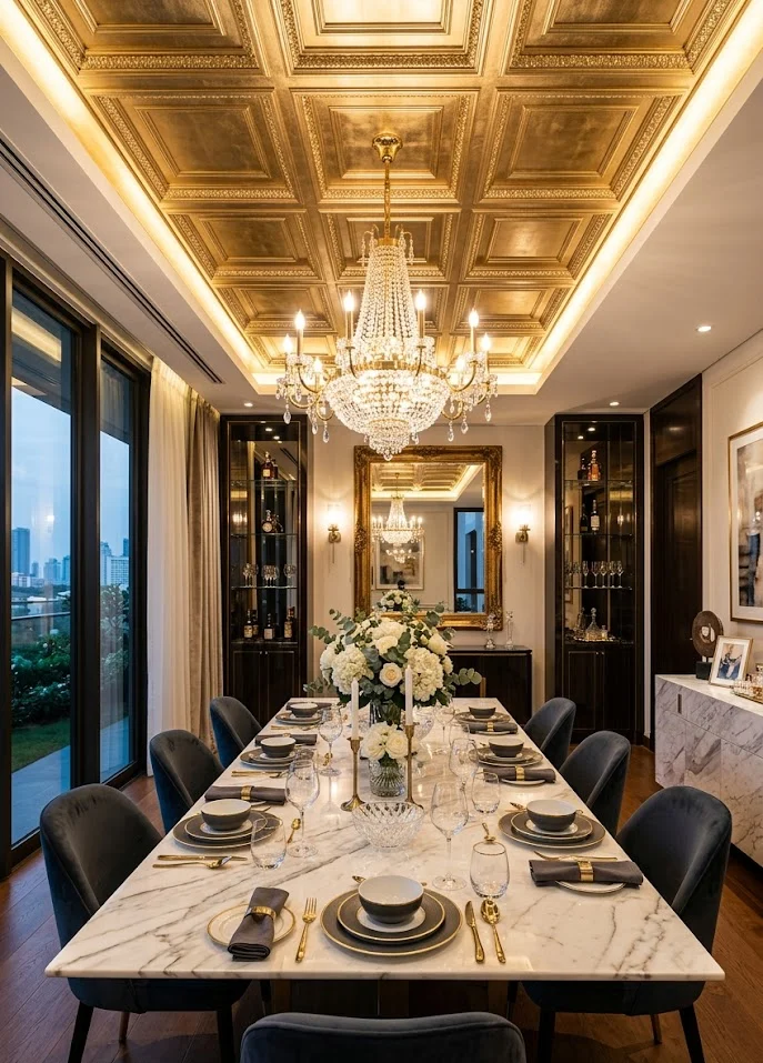 Metallic Ceiling Finish