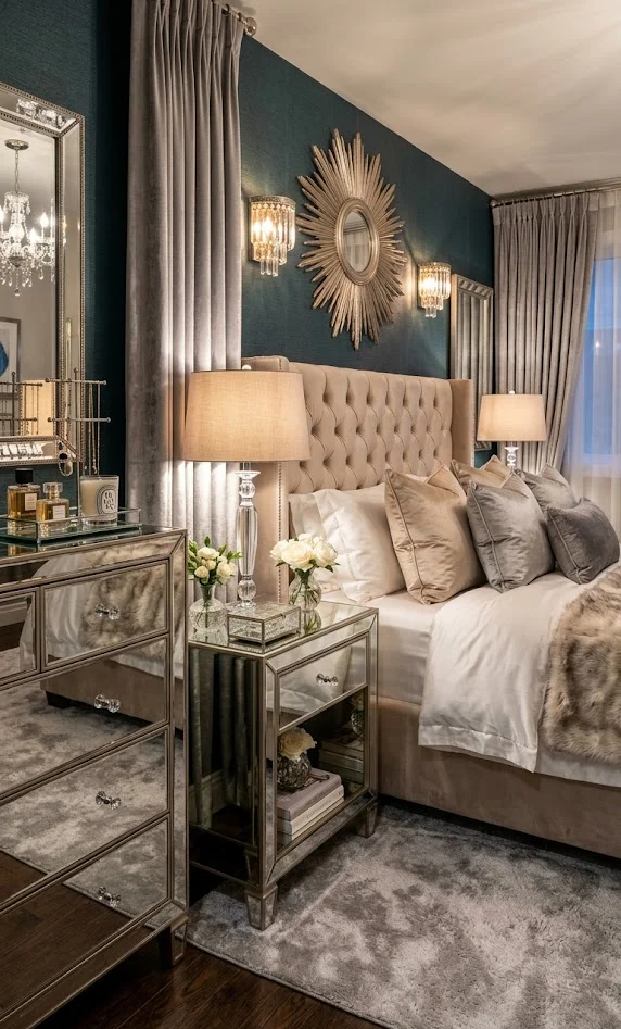 Mirrored Furniture and Reflective Surfaces