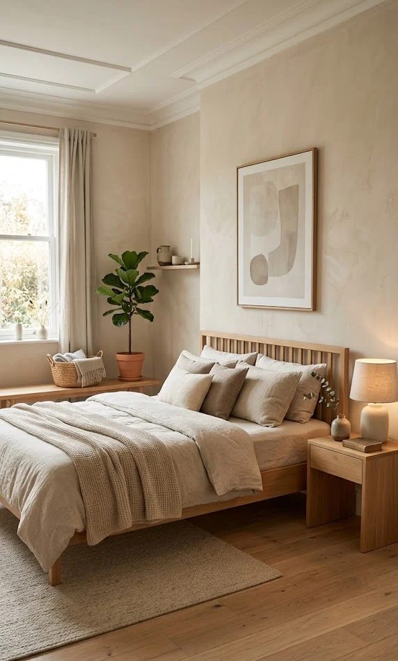 Neutral Color Palettes Combined with Natural Wood Elements