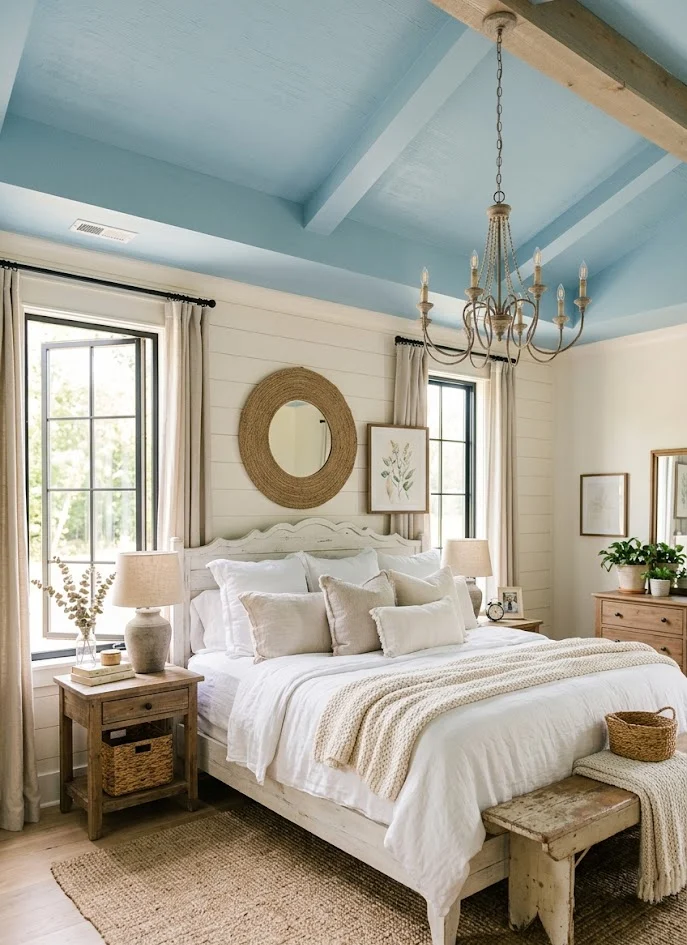 Soft Sky Blue Ceiling
