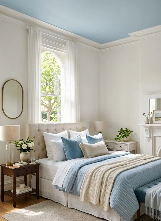 Soft Sky Blue Ceiling