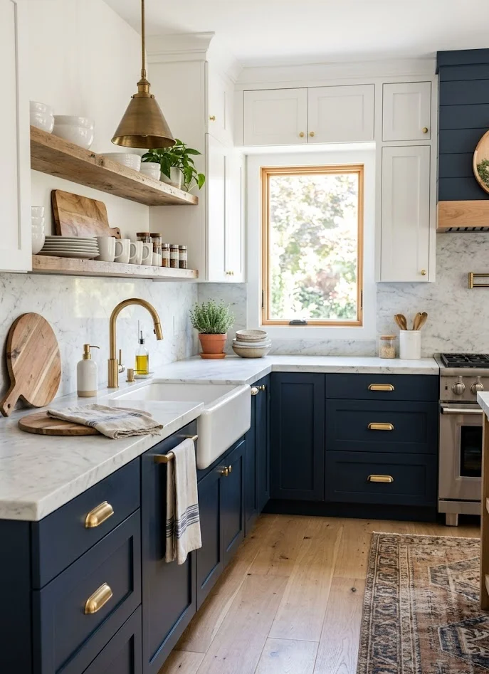Two-Tone Shaker Cabinets