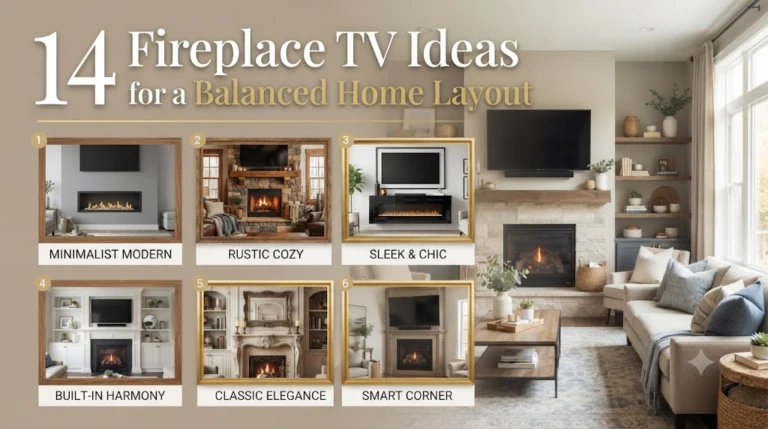 14 Fireplace TV Ideas for a Balanced Home Layout