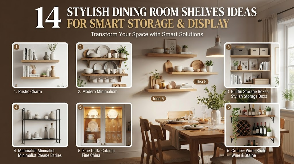 14 Stylish Dining Room Shelves Ideas for Smart Storage & Display