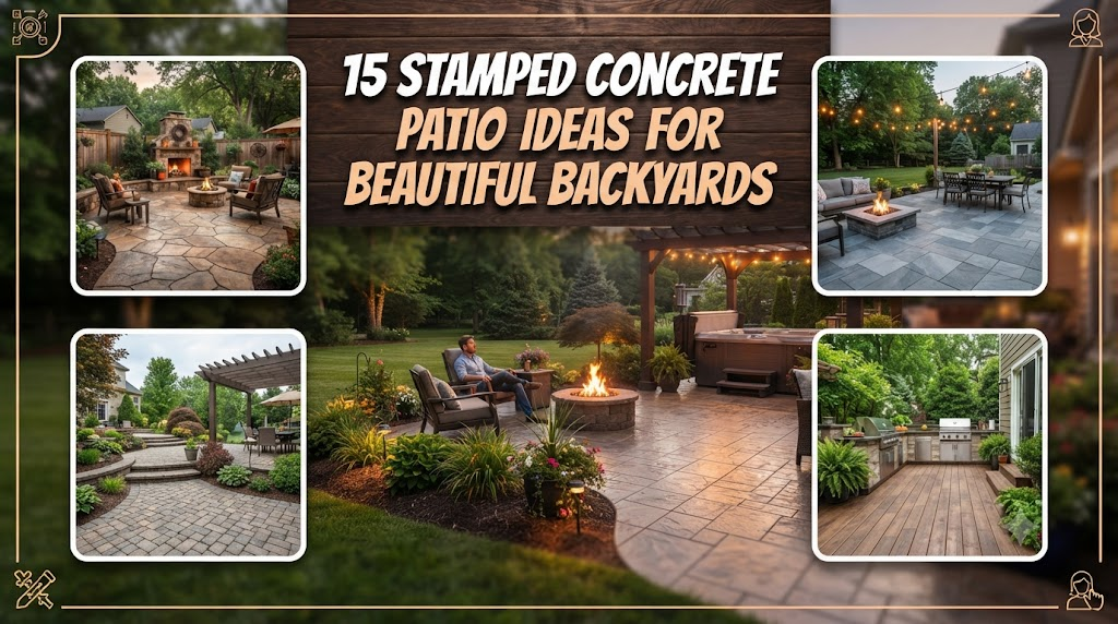 15 Stamped Concrete Patio Ideas for Beautiful Backyards