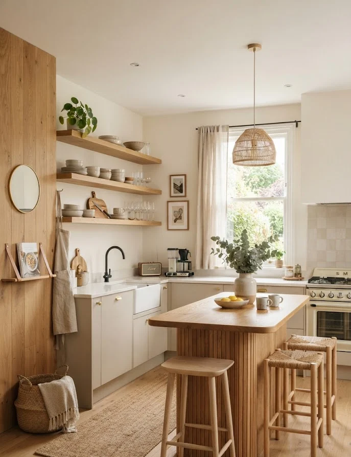Add Warmth with a Wooden Panel Feature Wall