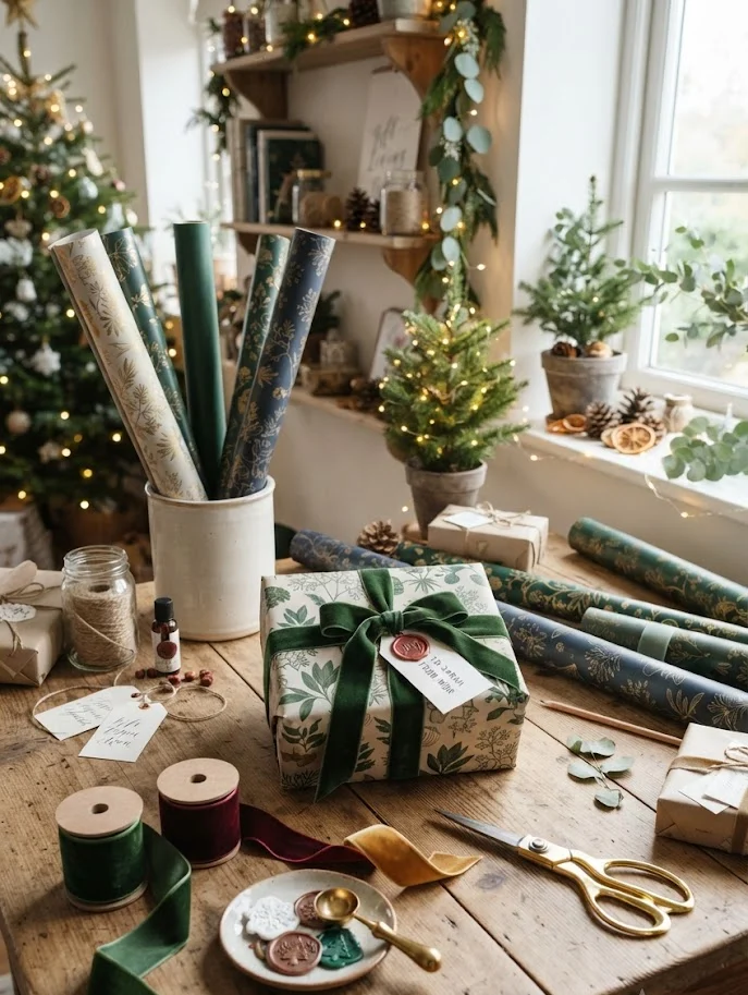 Beautiful Holiday Gift Wrapping Kit