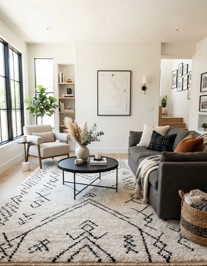 Black and White Statement Rug