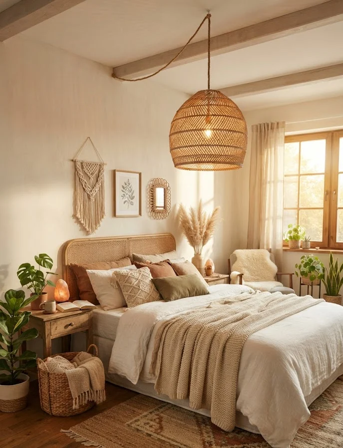 Boho Rattan Ceiling Lights