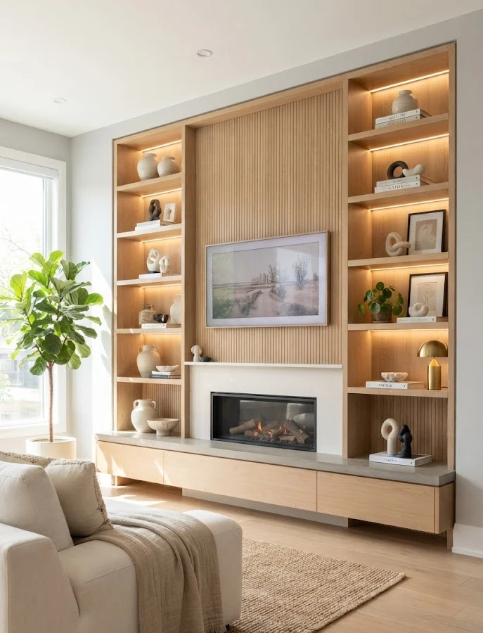 Built-In Wall Shelving