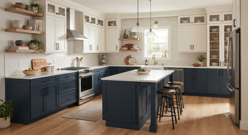 Choose Two-Tone Cabinet Colors for More Visual Interest