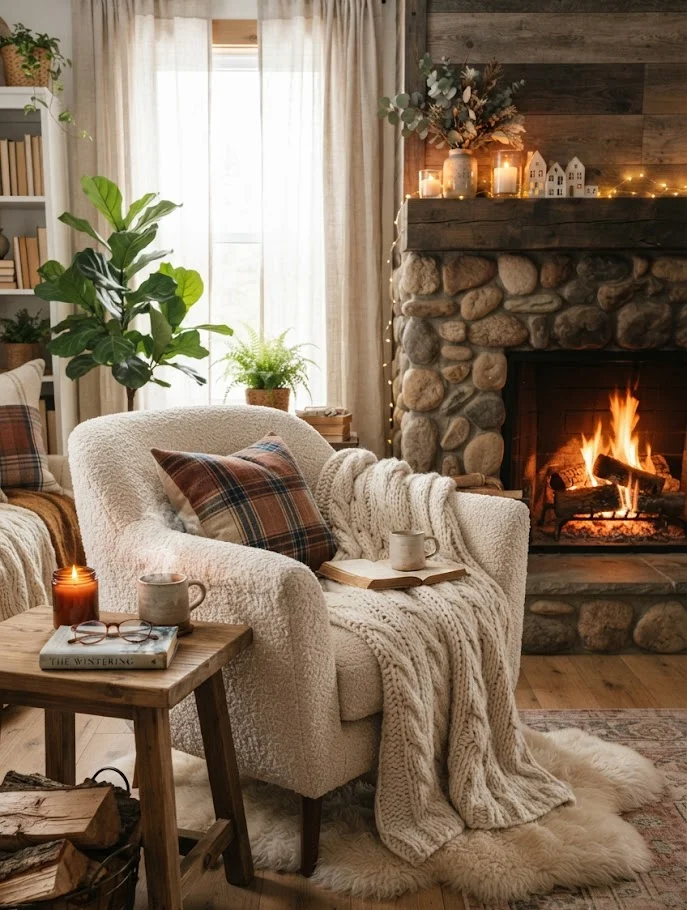 Create a Cozy Fireplace or Reading Corner