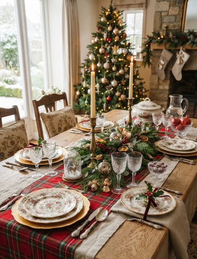 Create a Timeless Vintage & Heirloom Christmas Tablescape