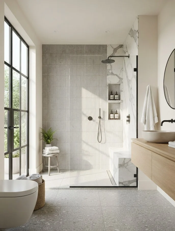 Curbless (Zero-Threshold) Showers