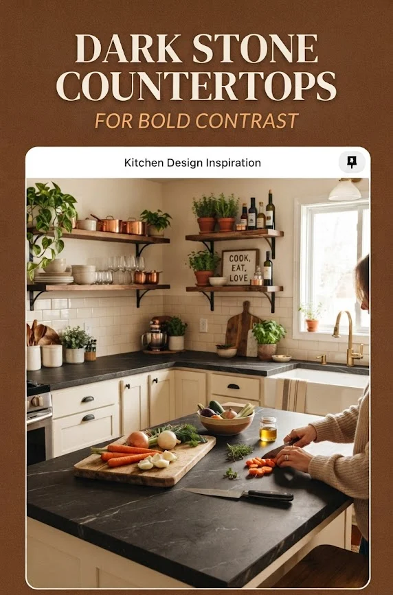 Dark Stone Countertops for Bold Contrast