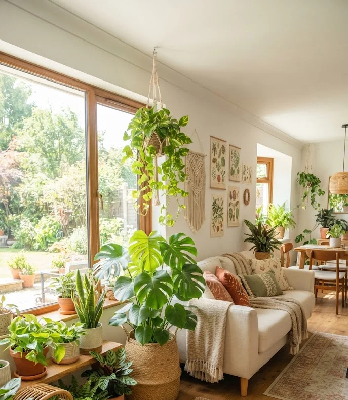 Decorate with Indoor Plants and Fresh Greenery