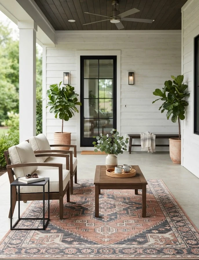 Define Spaces with an Outdoor Rug