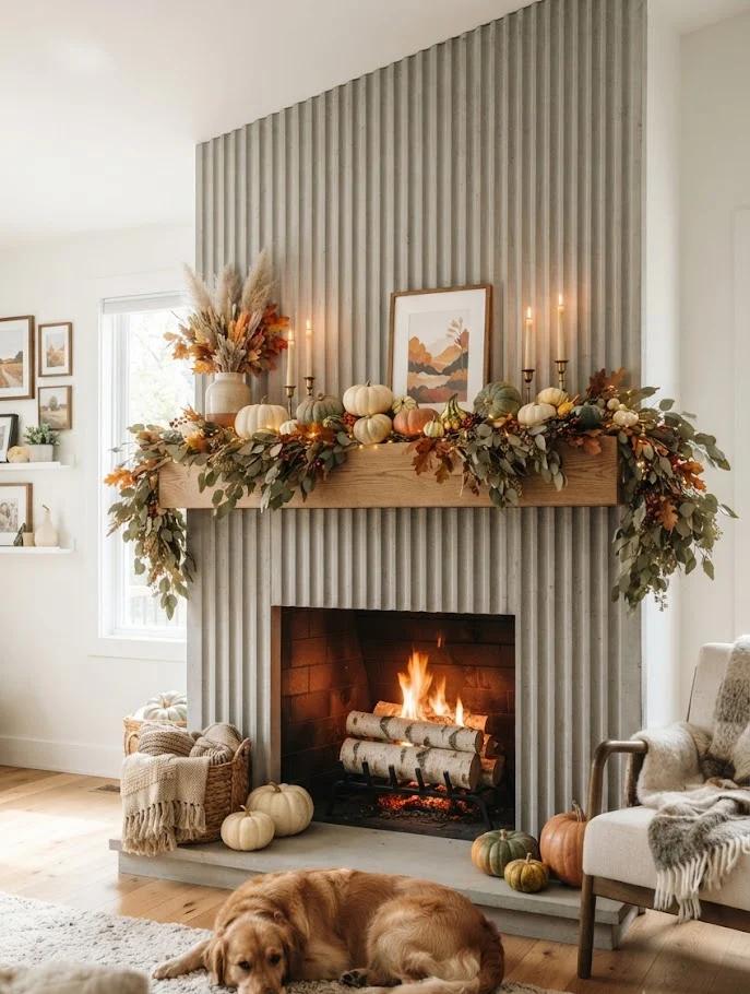 Design Seasonal Fireplace Decor