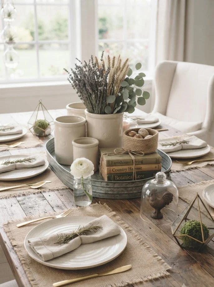 Farmhouse Kitchen Table Styling
