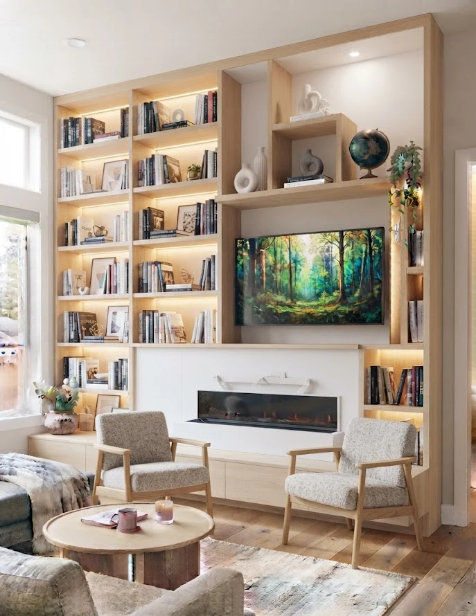 Frame the Fireplace with Matching Accent Chairs