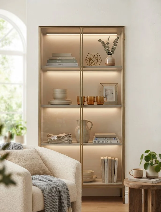 Glass Door Cabinet Shelves