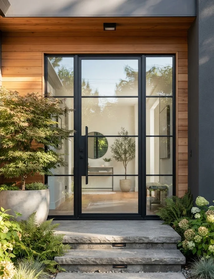 Glass Panel Front Doors
