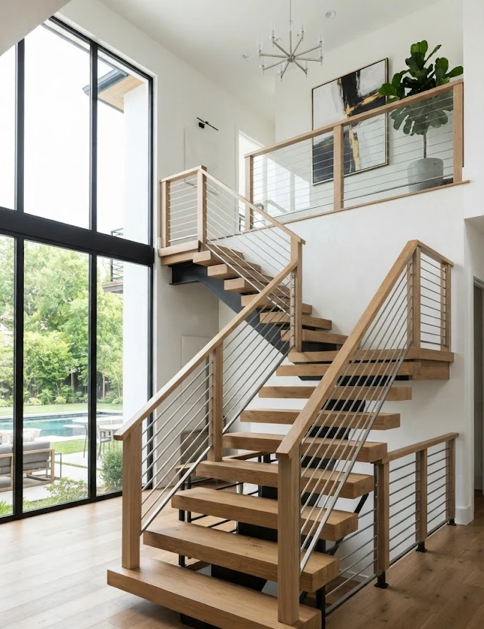 Horizontal Cable Stair Railing