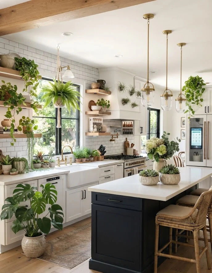 Indoor Plants in the Kitchen