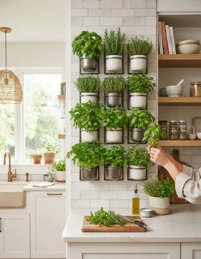Install a Wall-Mounted Herb Garden