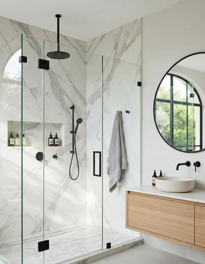 Large Marble Tile Walls