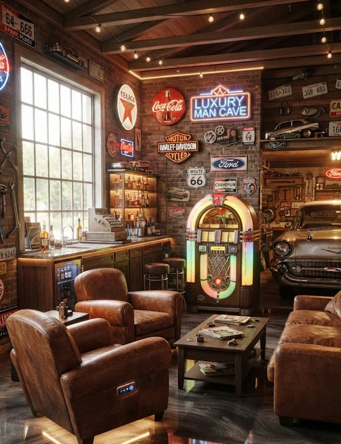 Luxury Garage Man Cave