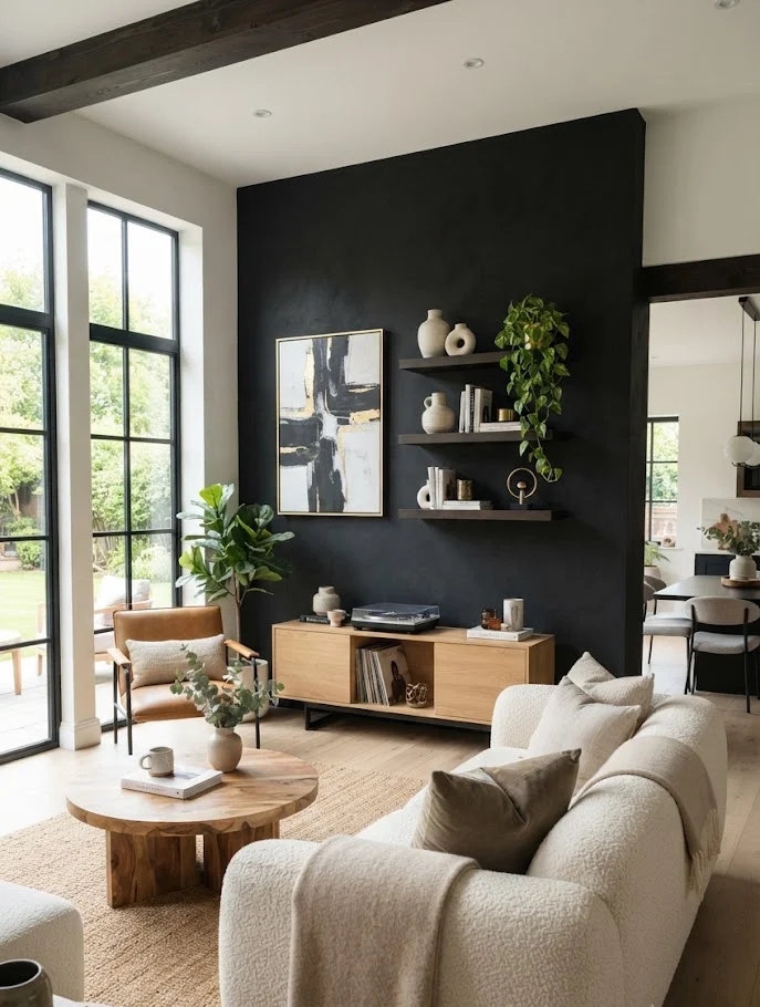 Matte Black Statement Walls