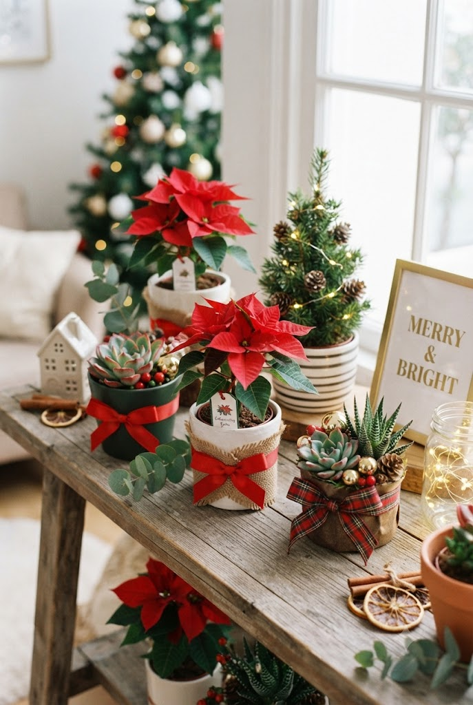 Mini Christmas Plant or Festive Succulent