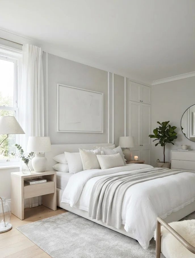 Monochromatic White and Light Gray