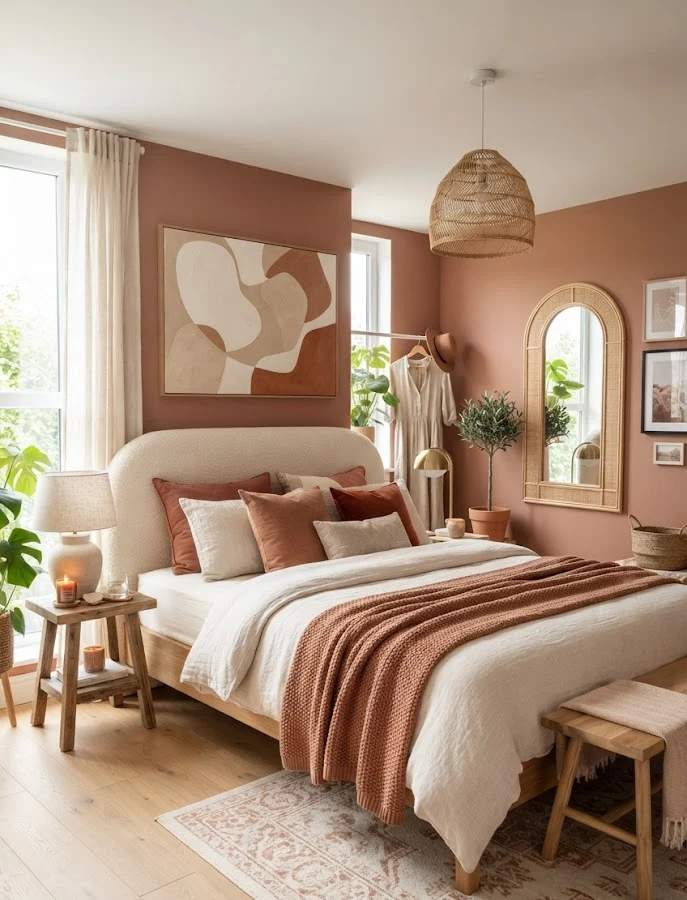Muted Terracotta and Cream