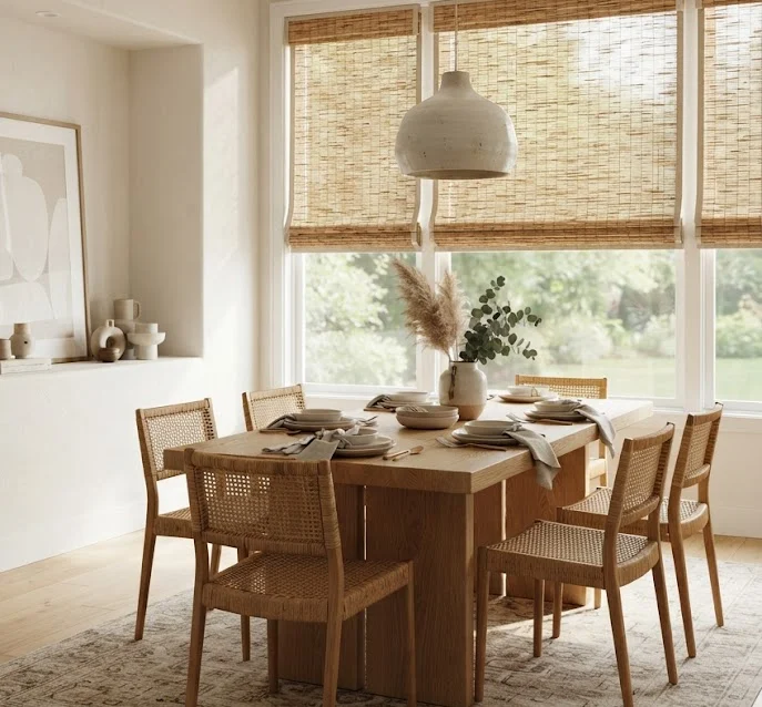 Natural Bamboo or Woven Shades